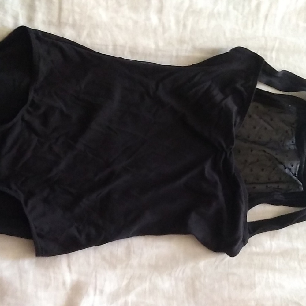 Natalie dot mesh ballet leotard